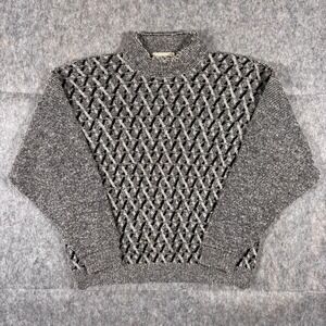 Pal Zileri Tricot Sweater Medium 3D Knit Italy Abstract Vintage